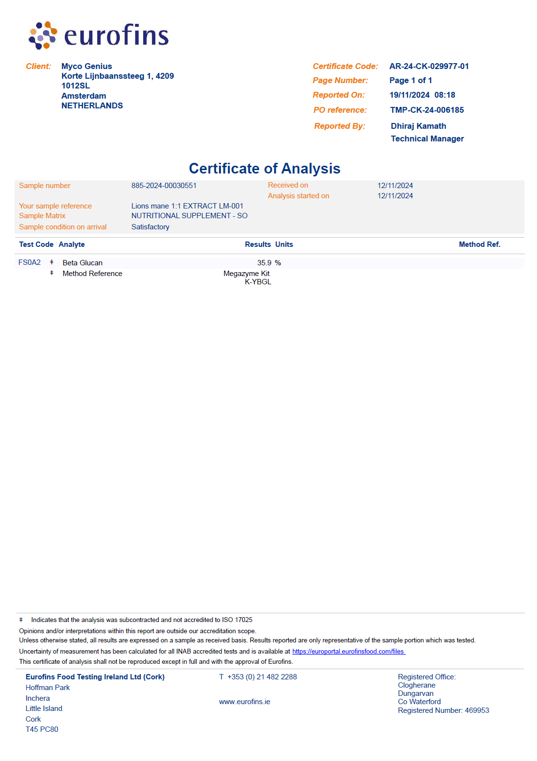 Lion's Mane Supplements: Premium Organic Hericium Erinaceus Extract | Mycogenius