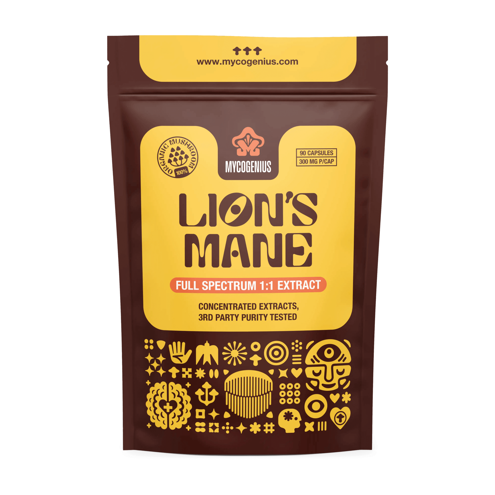 Lions Mane mushroom Extract capsules - Mycogenius