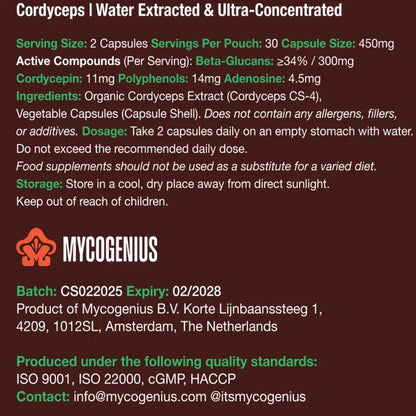 Organic Codyceps Extract - Mycogenius